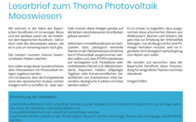 Rundschau 12/25 vom 20. Juni 2025  – Leserbrief zum Thema Photovoltaik Mooswiesen