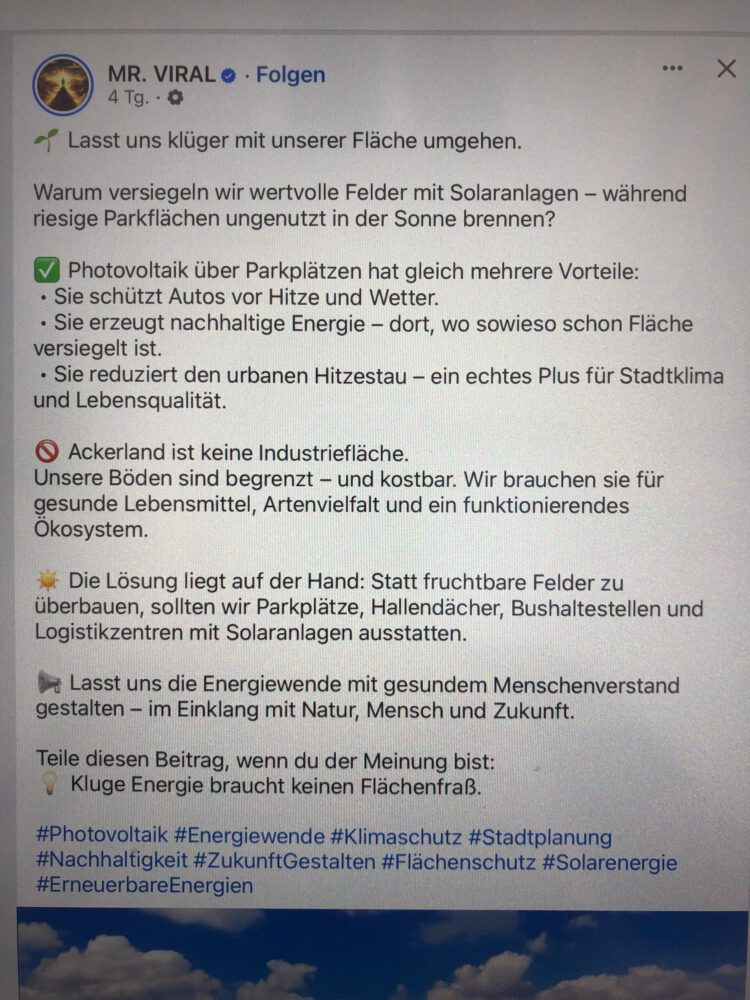 Photovoltaik, Energiewende, Klimaschutz, Stadtplanung, Nachhaltigkeit, flächenschutz, solarenergie