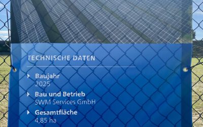 Weiterer Solarpark der SWM in Garching
