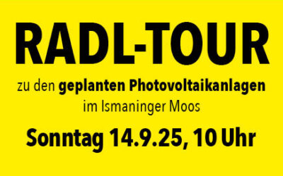 Radltour zu den geplanten Photovoltaikanlagen im Ismaninger Moos