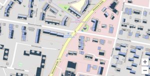 Kaart van een stedelijk gebied